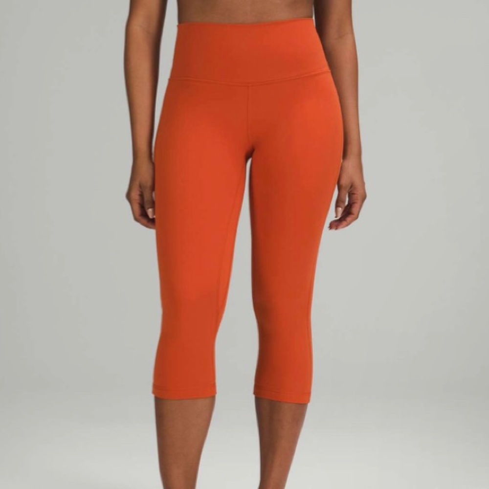 Lululemon Align 21” Size 8 Crop Canyon Orange Legging Workout Pants Activewear